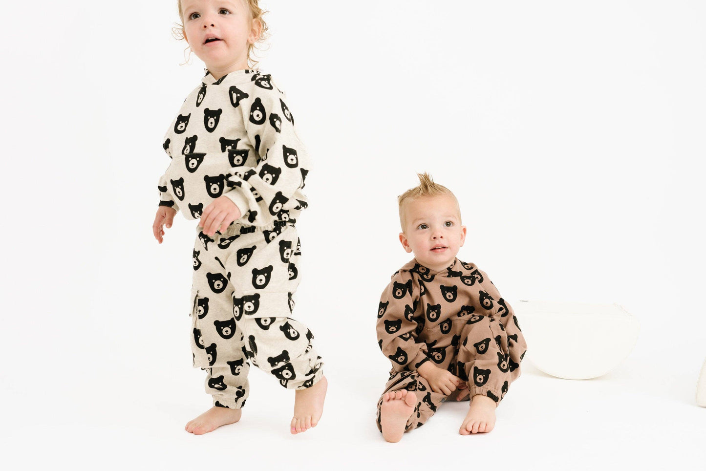 Brown Bear Cargo Hoodie Set