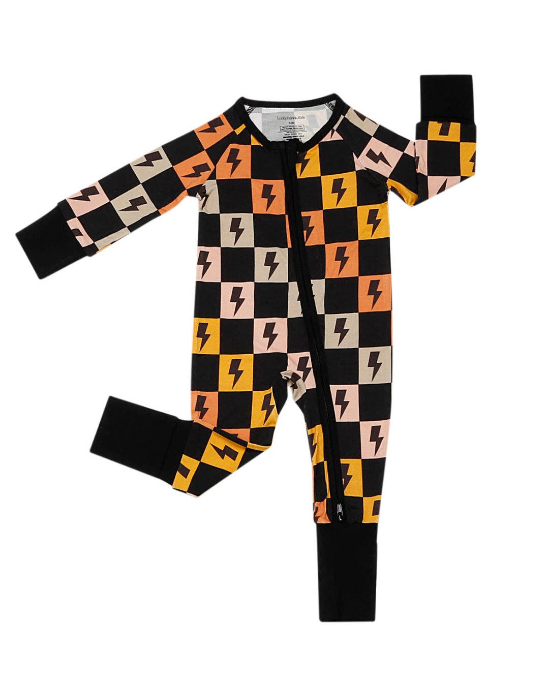 Bamboo Baby Clothing Zip Romper | Colorful Checks & Bolts