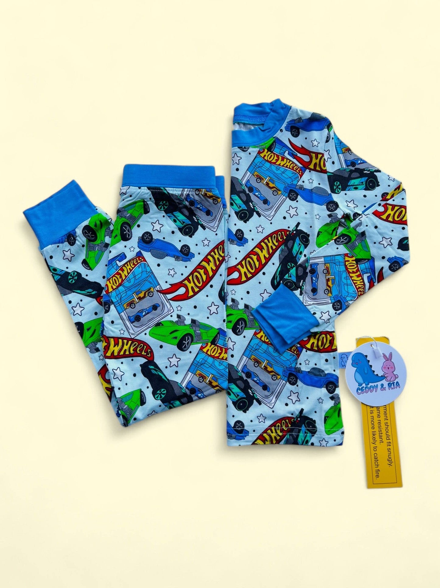 Hot cars bamboo 2 piece set pjs