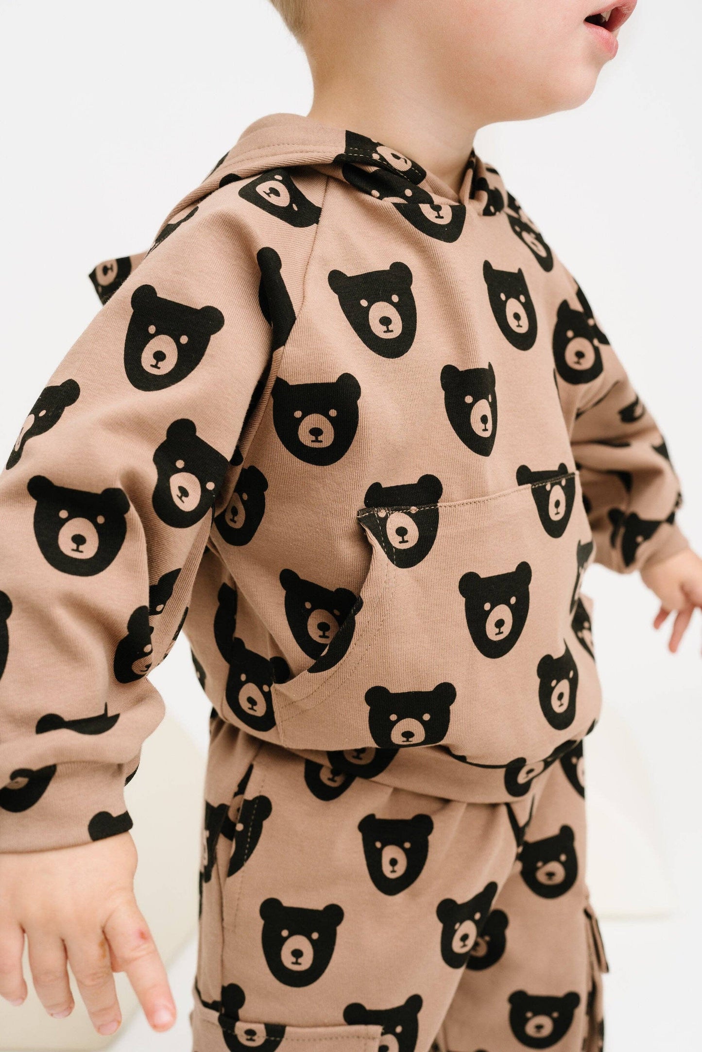Brown Bear Cargo Hoodie Set