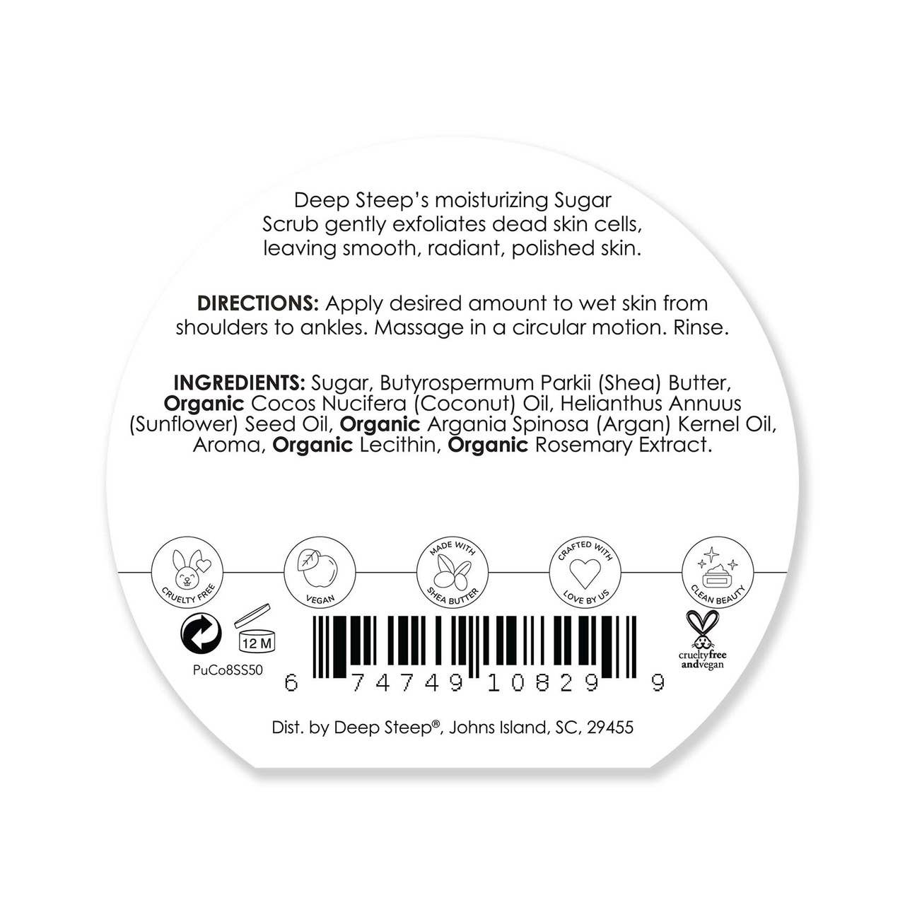 Pure Coconut Exfoliating and Smoothing Sugar Scrub 8oz