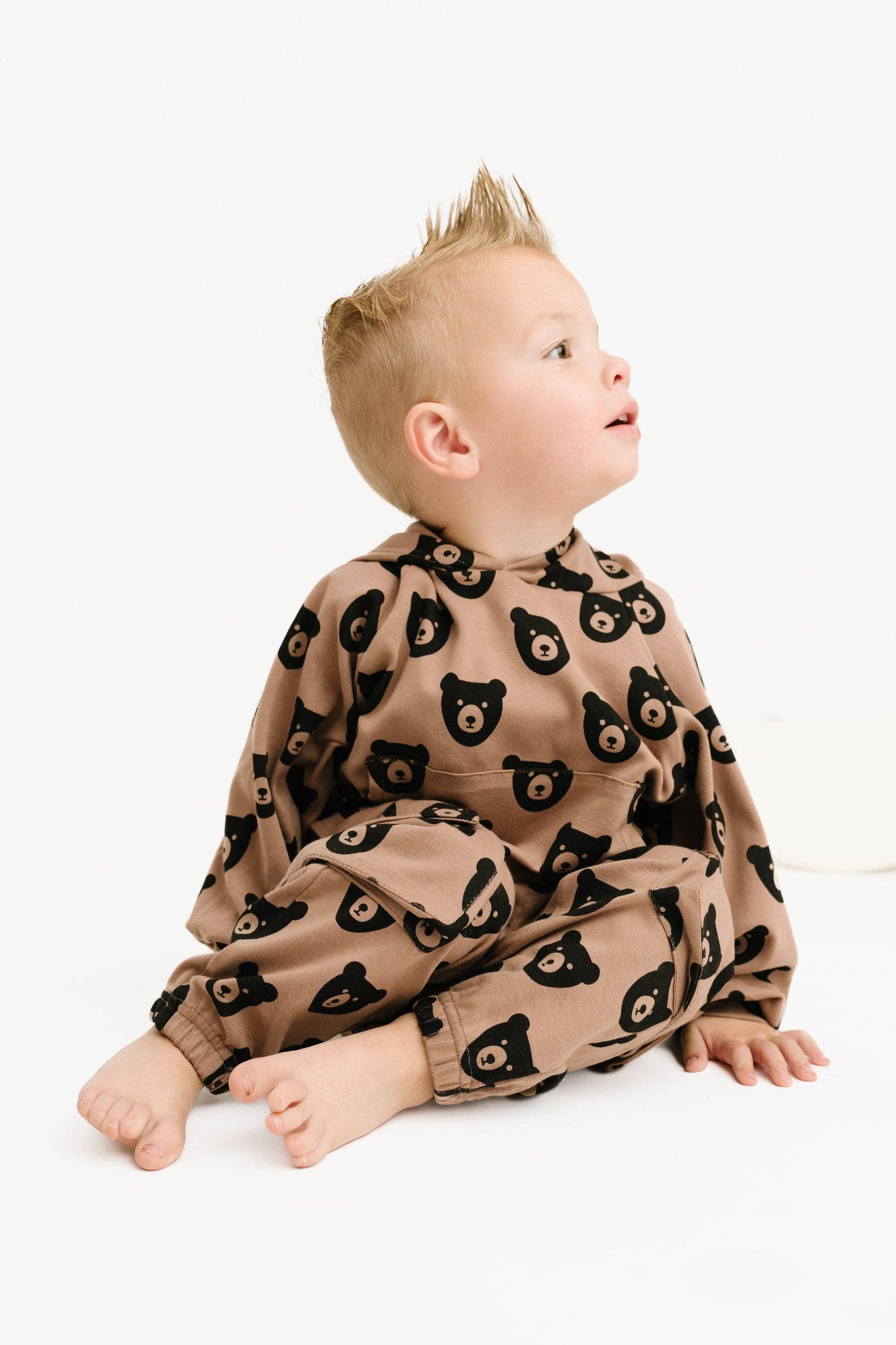 Brown Bear Cargo Hoodie Set