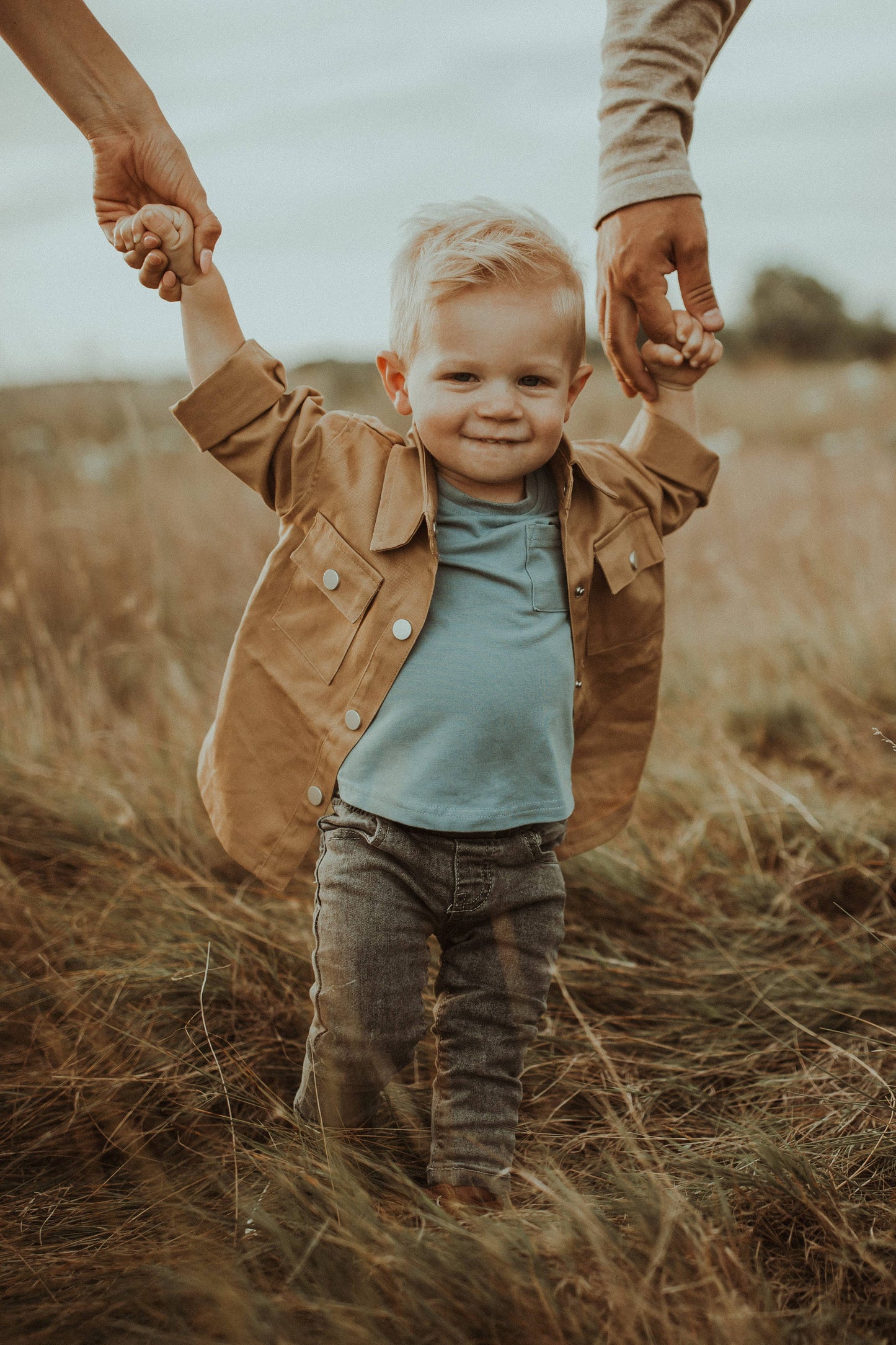 Cotton Denim Jacket in Macchiatto