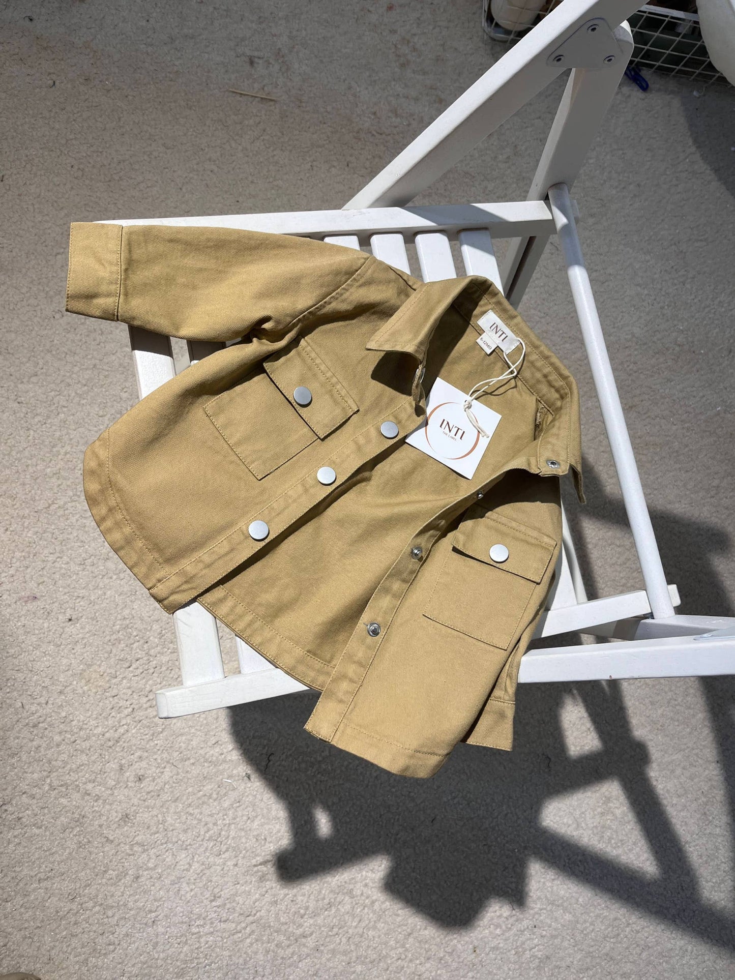Cotton Denim Jacket in Macchiatto