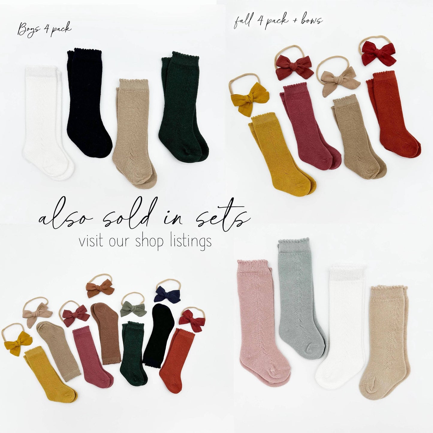 French Lace Knee High Baby Socks