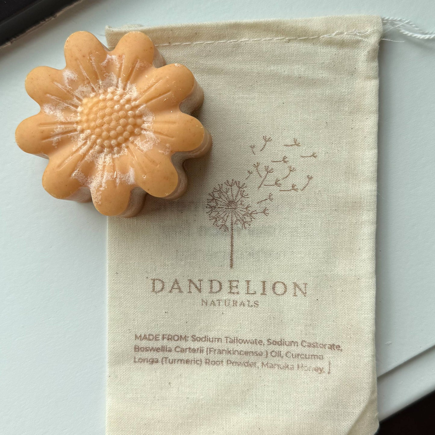 Honey Turmeric Tallow Face Bar Soap with Frankincense
