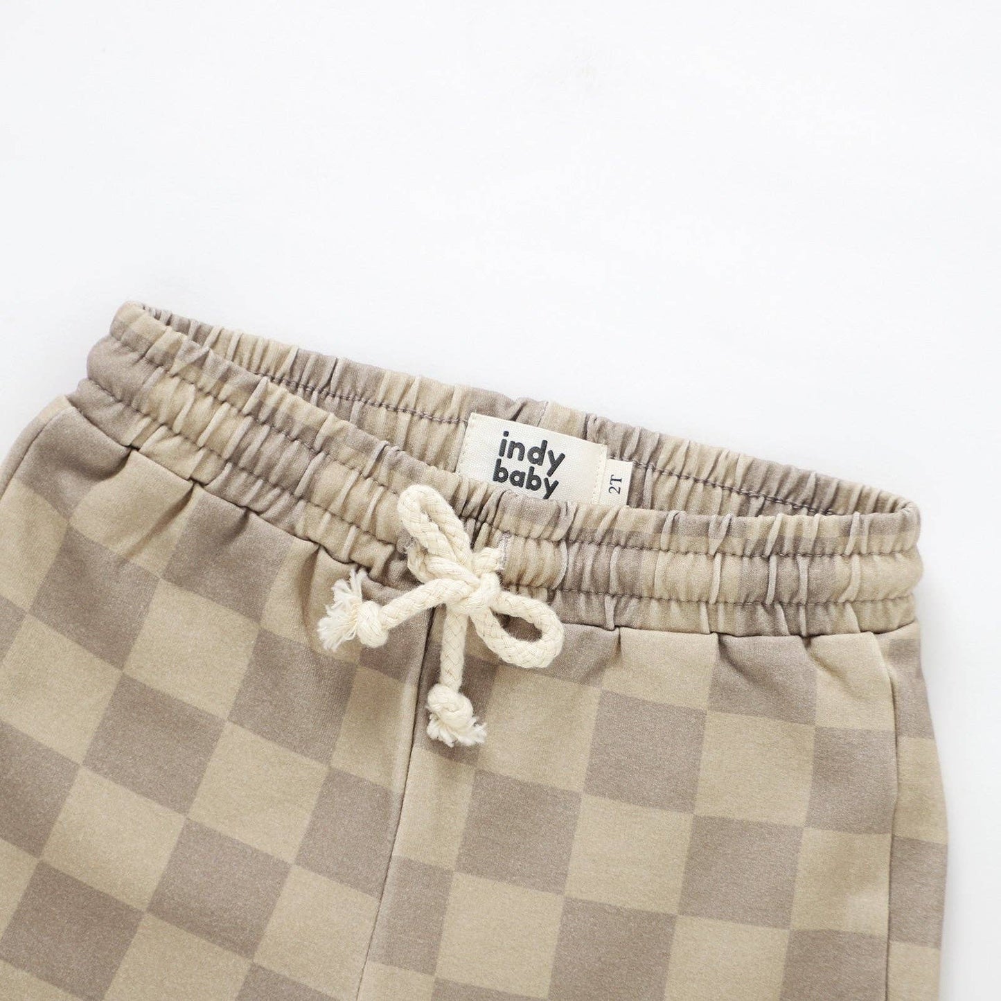 Easy Short Set - Sandstone Check, Organic cotton