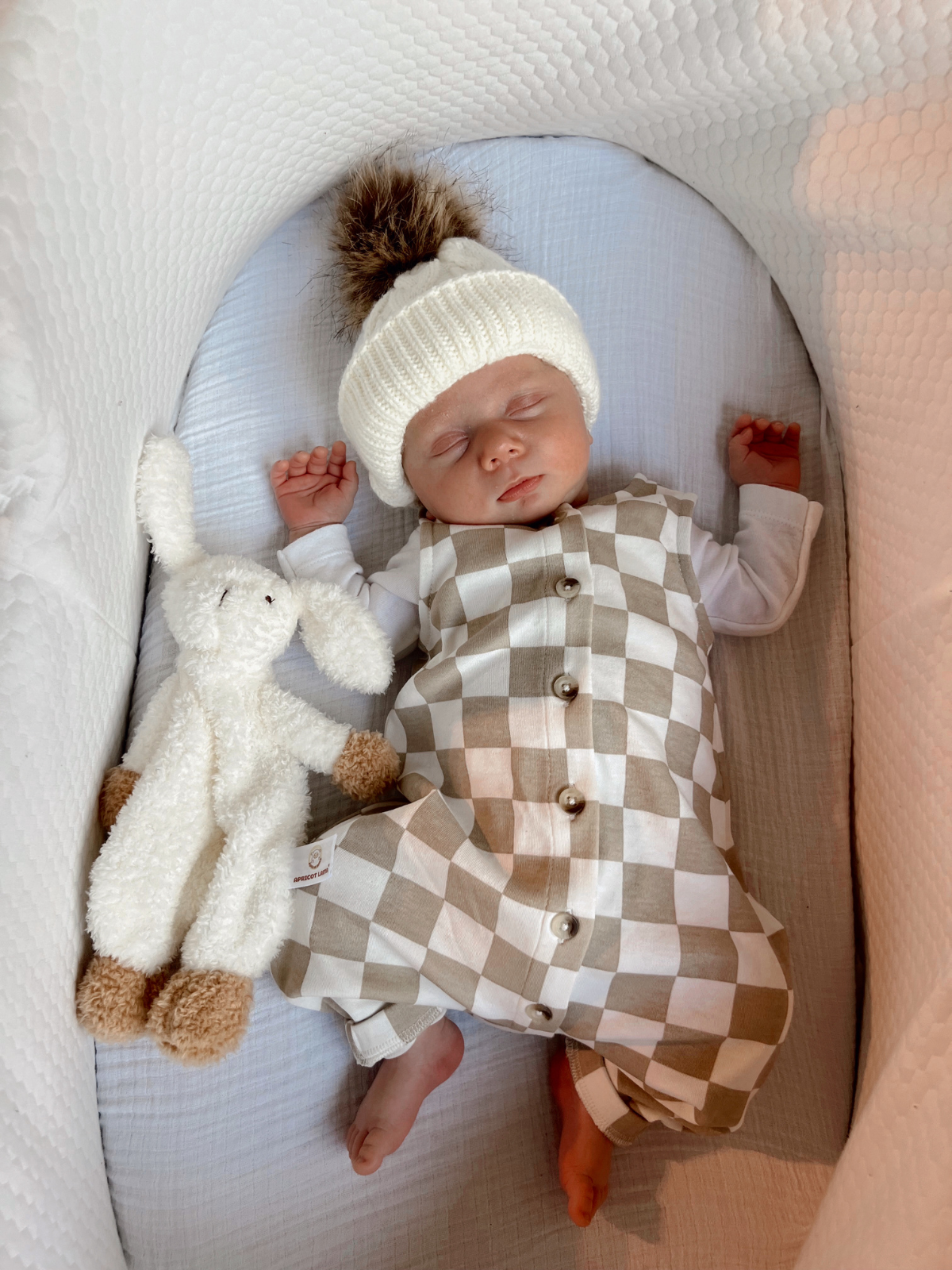 Tiramisu Checkerboard / Organic Bay Jumpsuit (Baby - Kids)