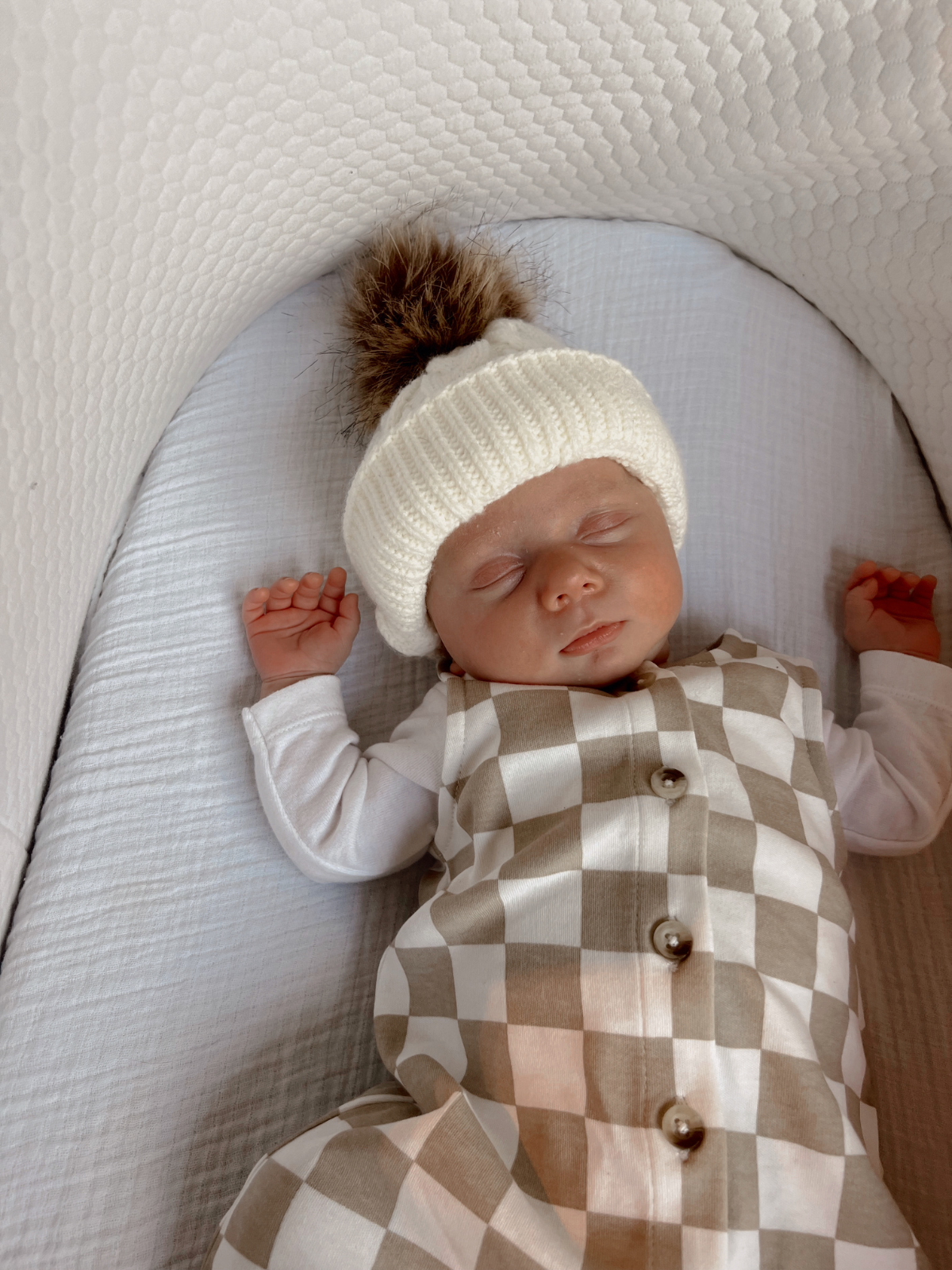 Tiramisu Checkerboard / Organic Bay Jumpsuit (Baby - Kids)