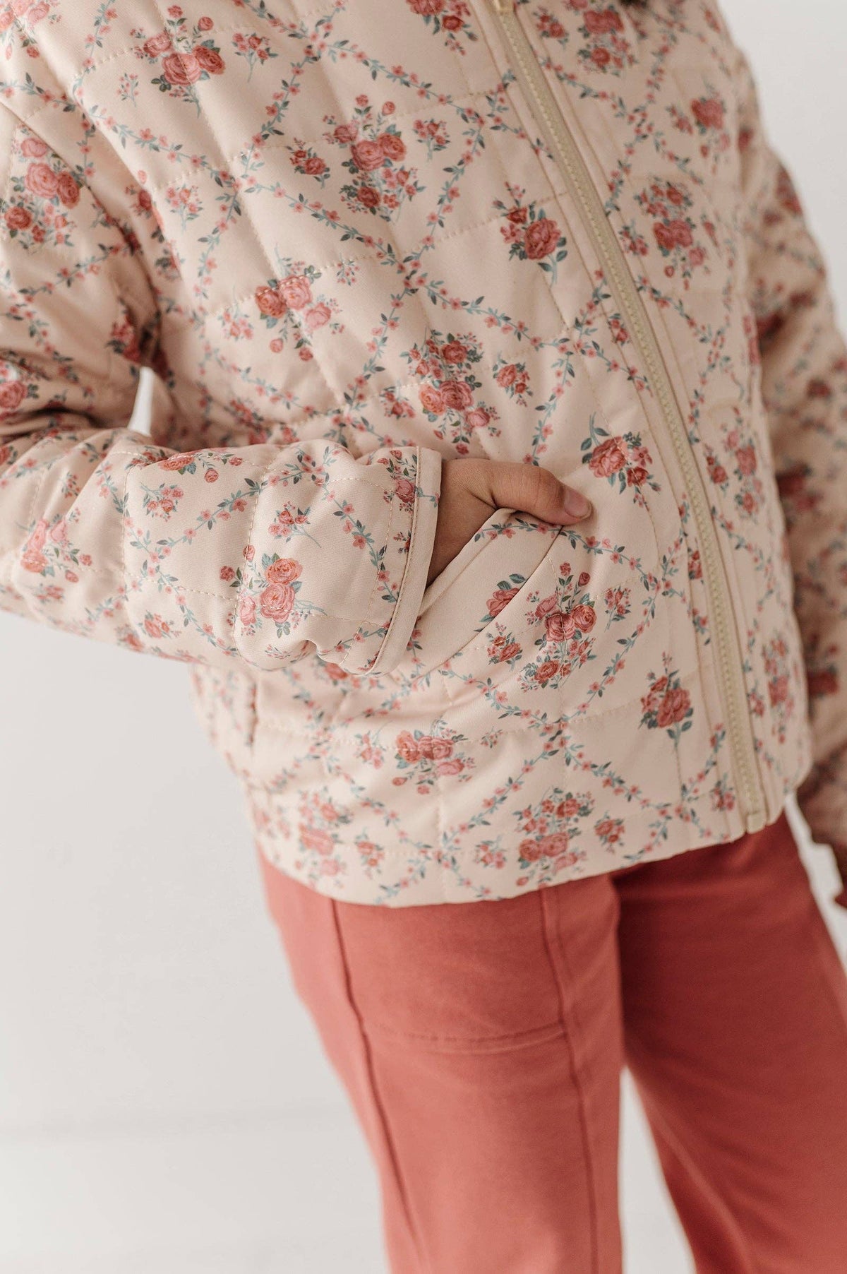 Avery & Alexander Quilted Floral Bomber Jacket