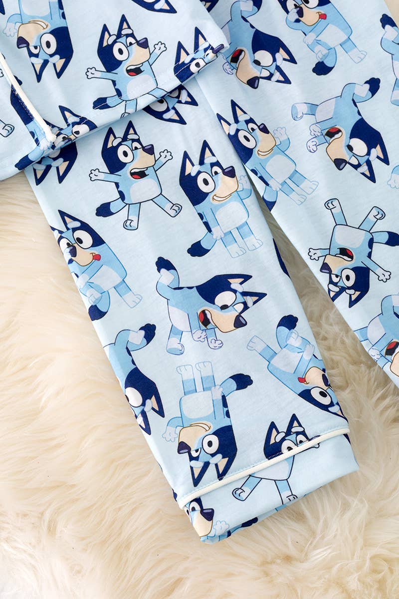 Blue character printed boys pajamas. PJB40031 SOL