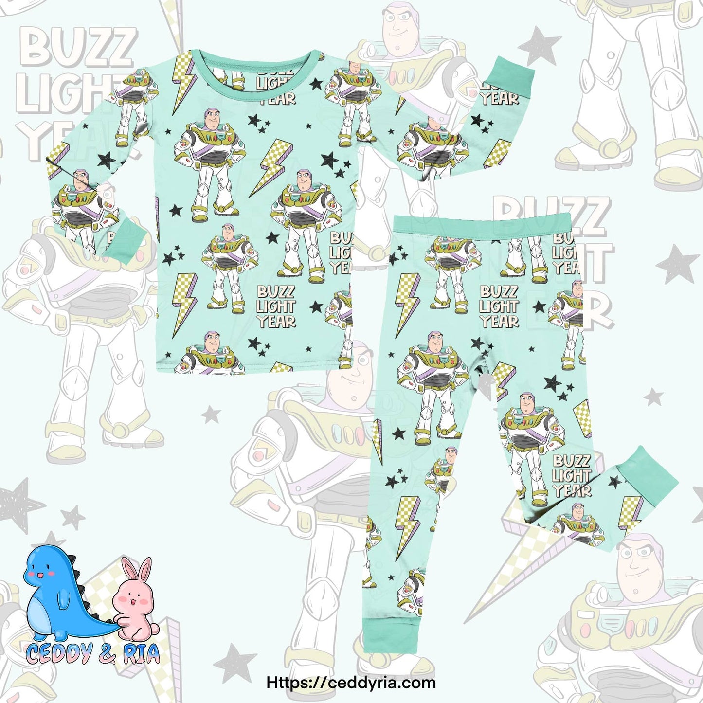 Toy Friend space ranger bamboo 2 piece set pjs
