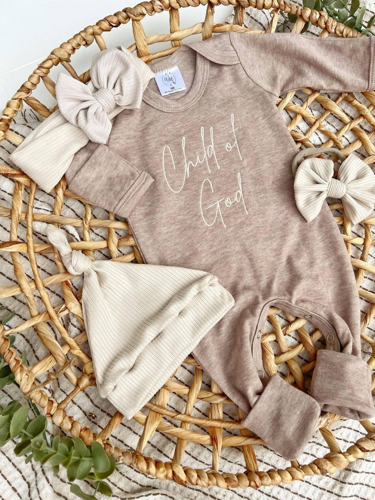 Baby Romper | Child of God Mocha Brown Outfit