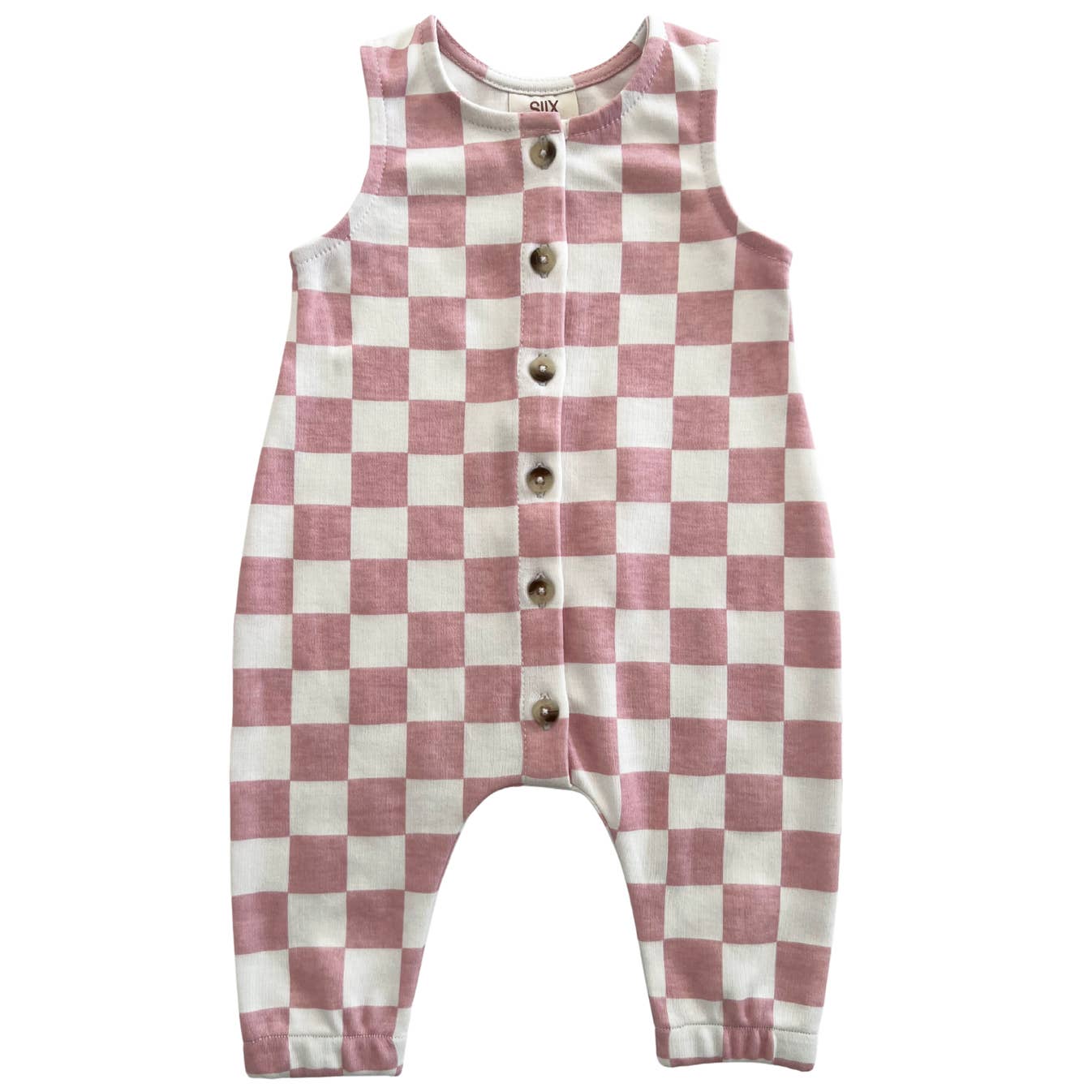 Strawberry Shortcake Checkerboard / Organic Bay Jumpsuit