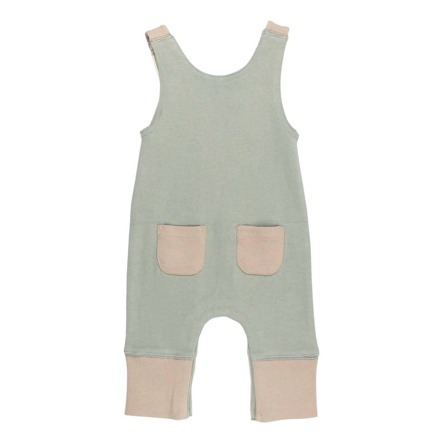 Organic Appliqué Harem Romper in Camper