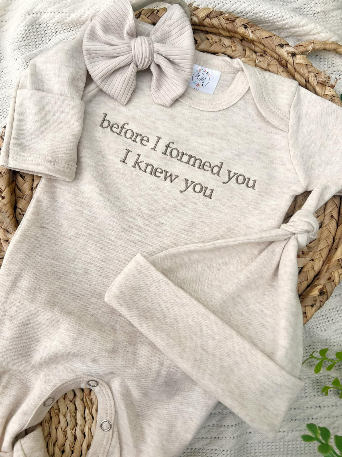 Baby Romper | Before I Formed You, I Knew You print