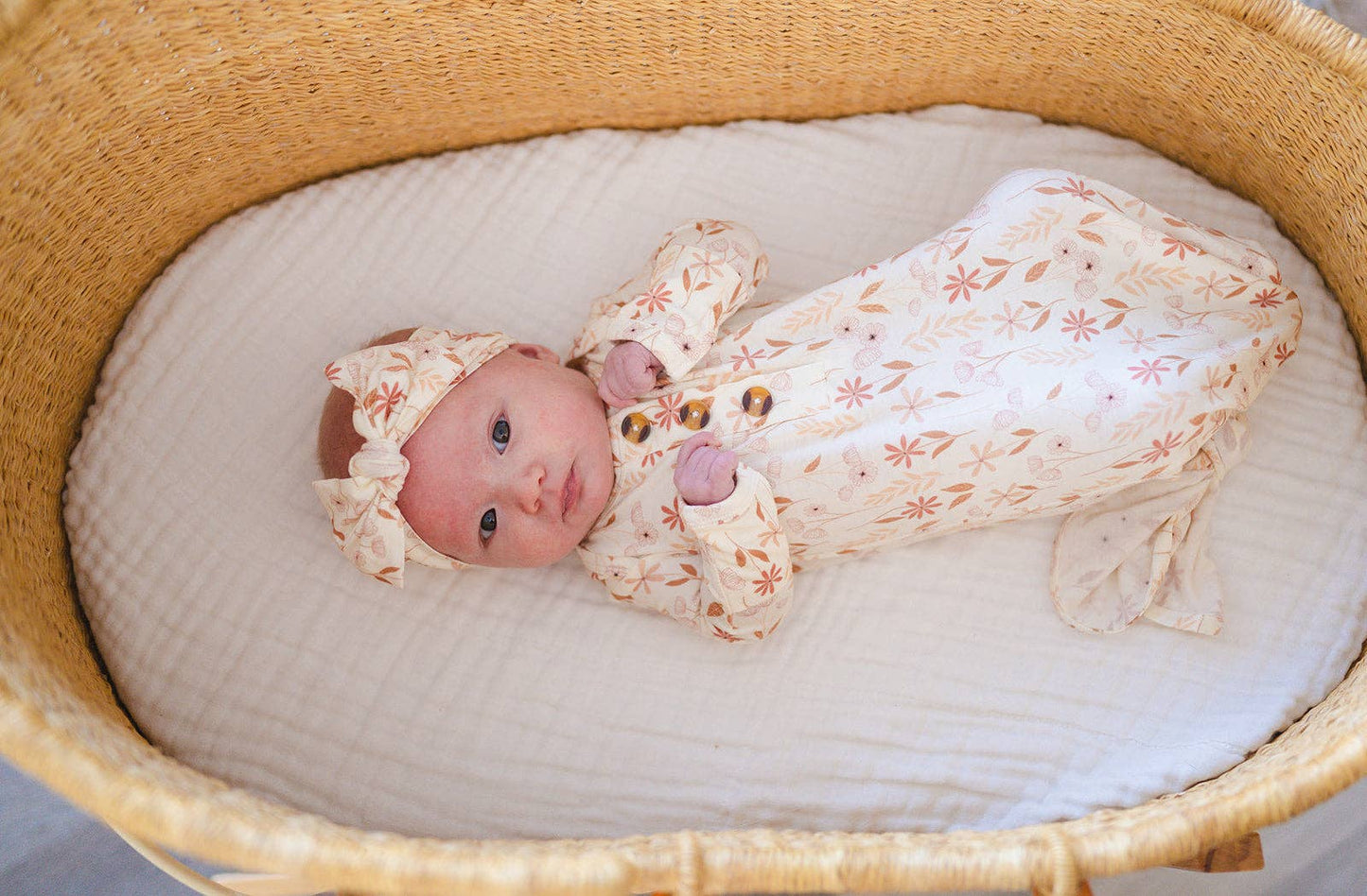 Knotted Baby Gown -  Wildflower