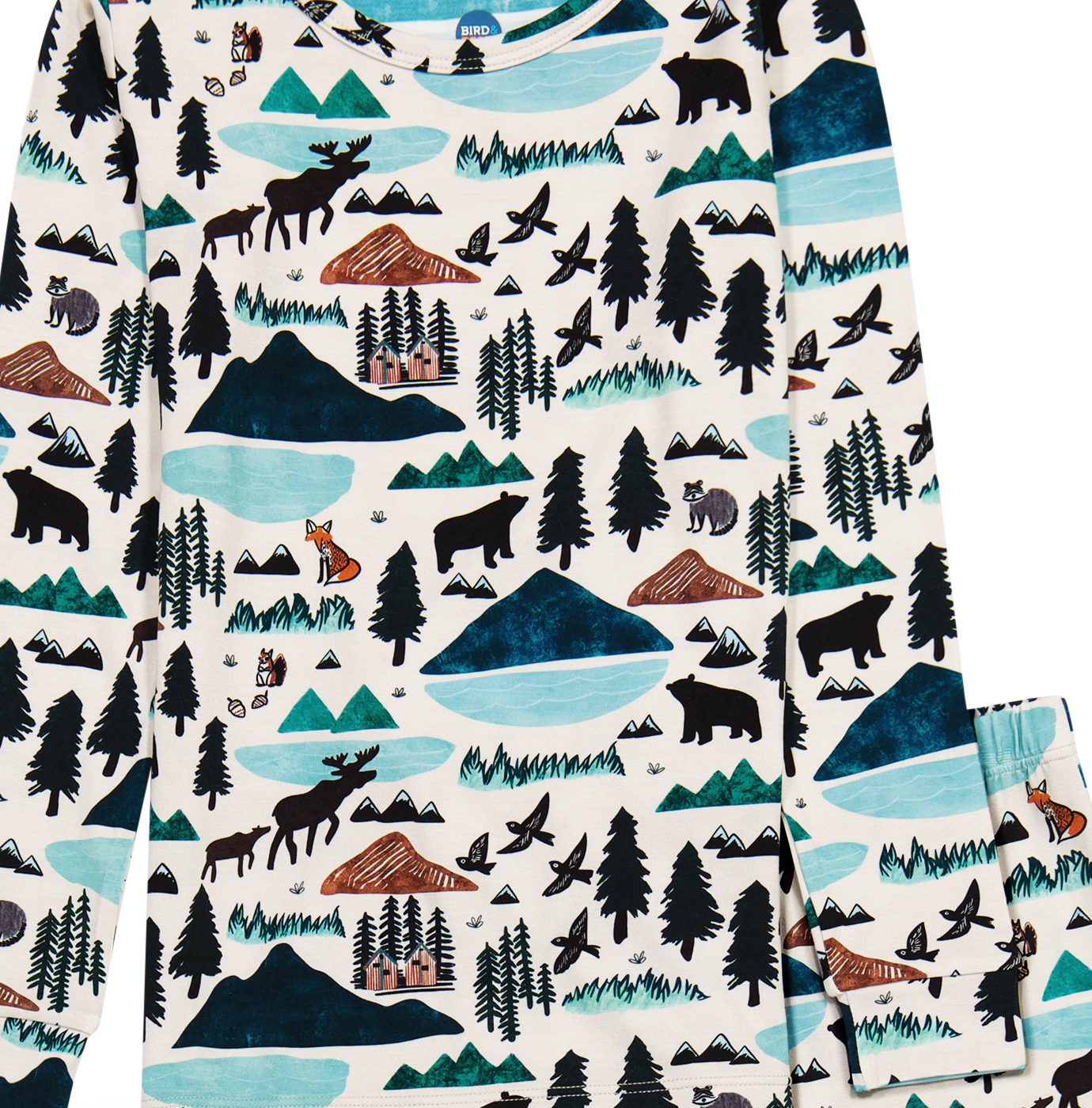 Kids Bamboo Pajamas - Into The Wild Mountain 