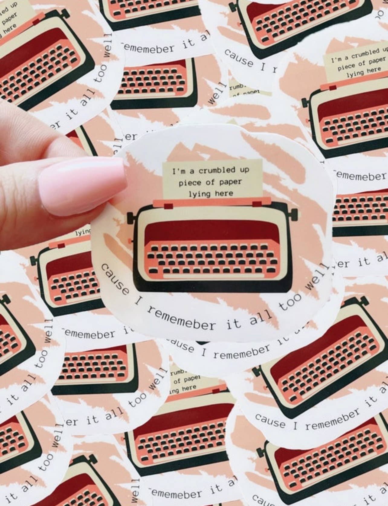 Taylor Swift inspired waterproof sticker|typewriter