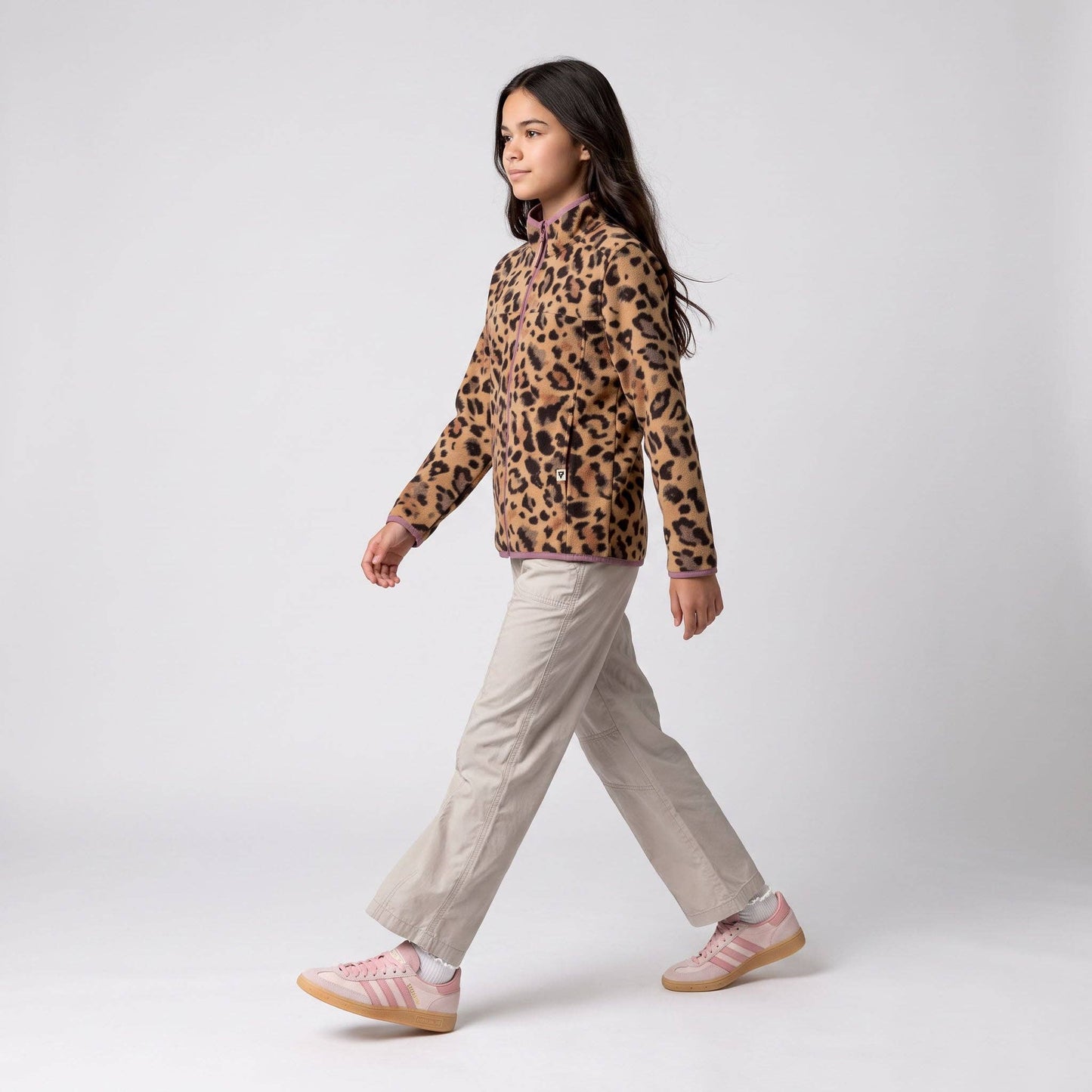 Unisex Trail Microfleece Printed Jacket - Youth Sizing. Checkers and cheetah