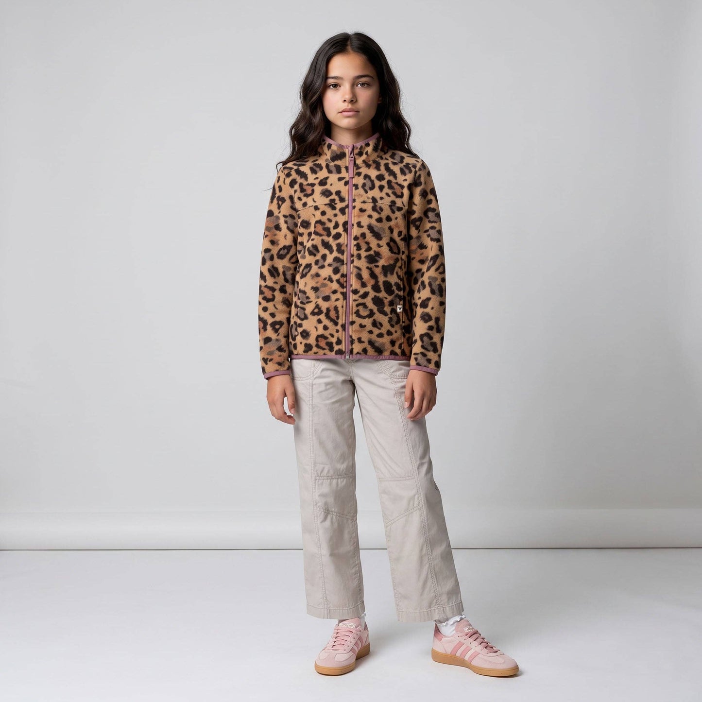 Unisex Trail Microfleece Printed Jacket - Youth Sizing. Checkers and cheetah