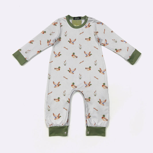 Duck Check Boy Romper