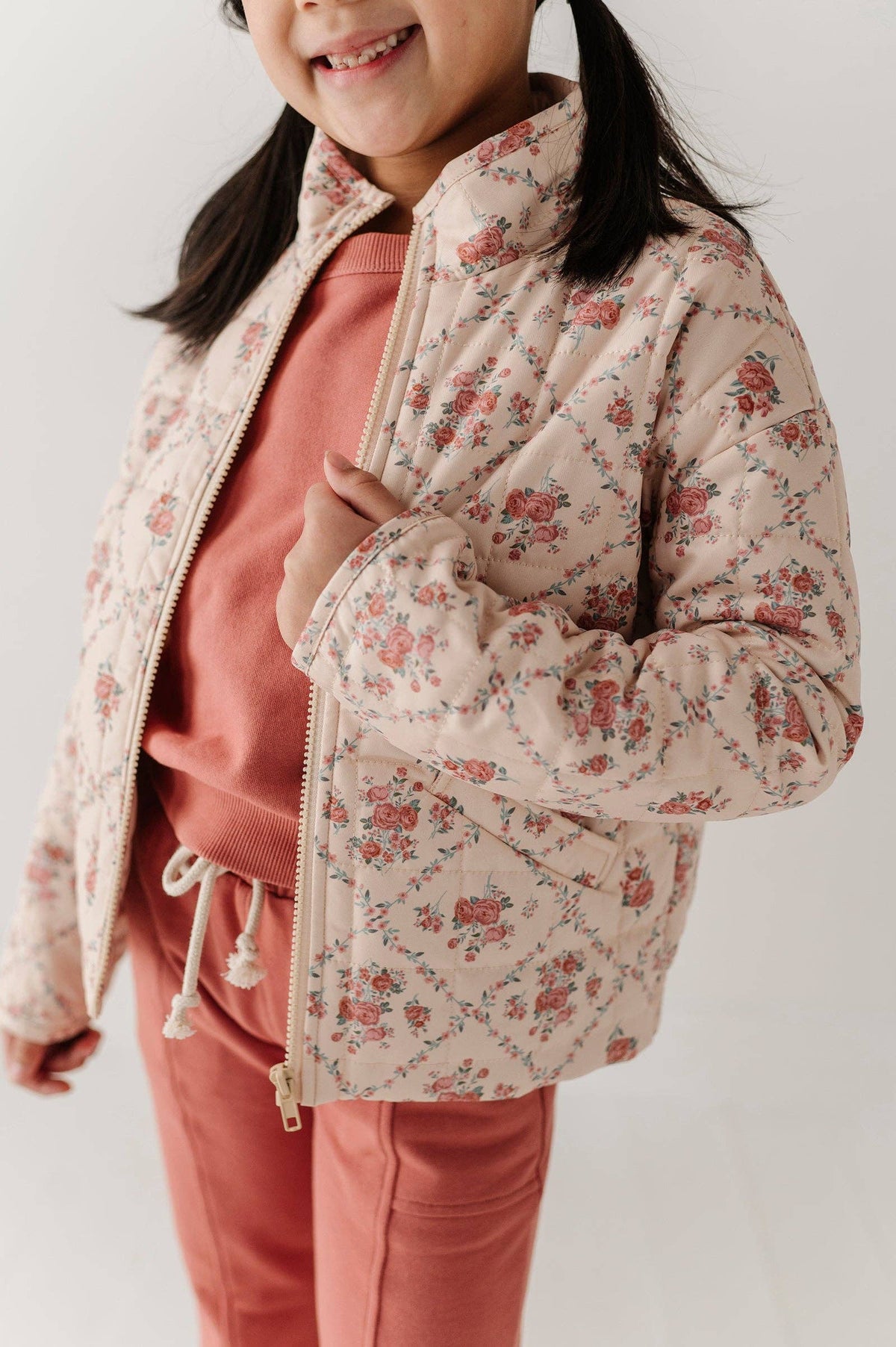 Avery & Alexander Quilted Floral Bomber Jacket