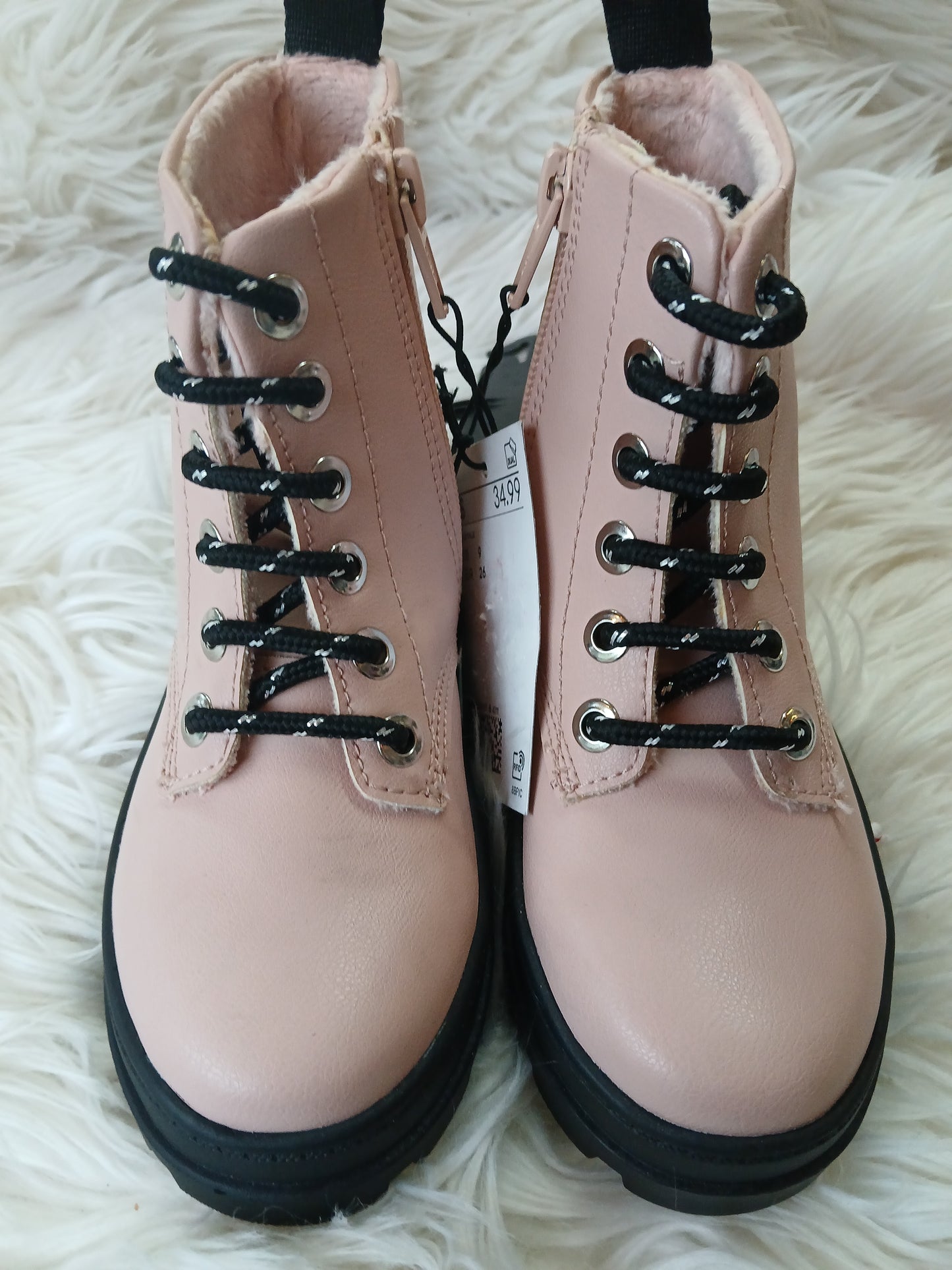 Nwt girls H&M pink combat boots