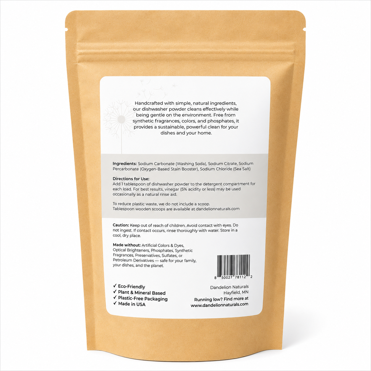 Dande Dishes Automatic Dishwasher Powder