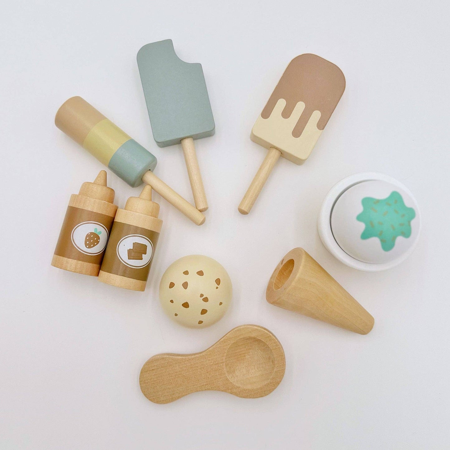 Wooden Ice Cream Shop Pretend Play Set – Montessori Toy 3+