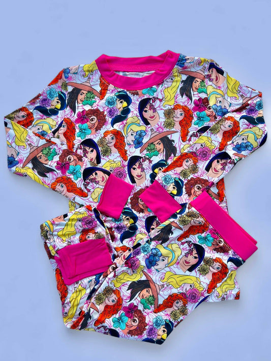 Princess bamboo 2 piece set pjs  