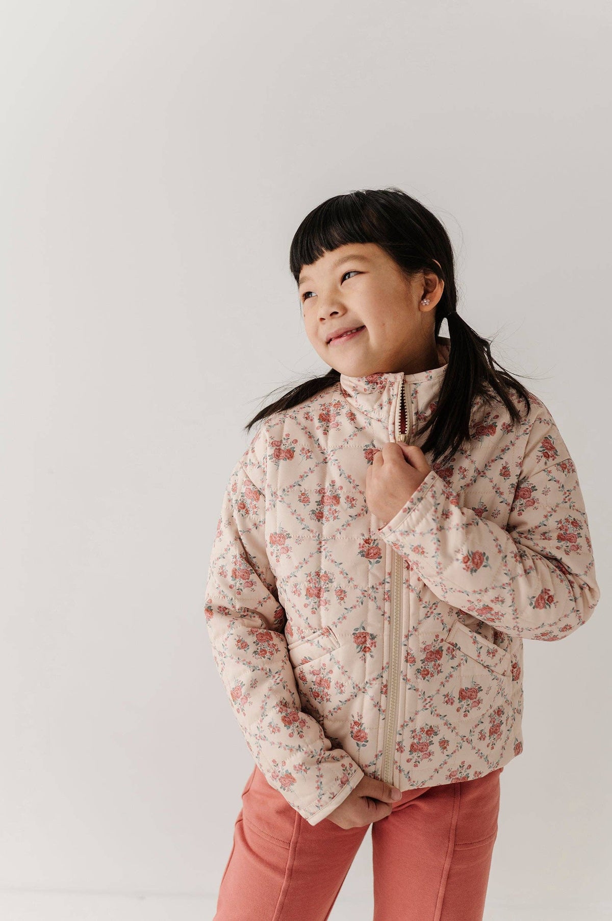 Avery & Alexander Quilted Floral Bomber Jacket