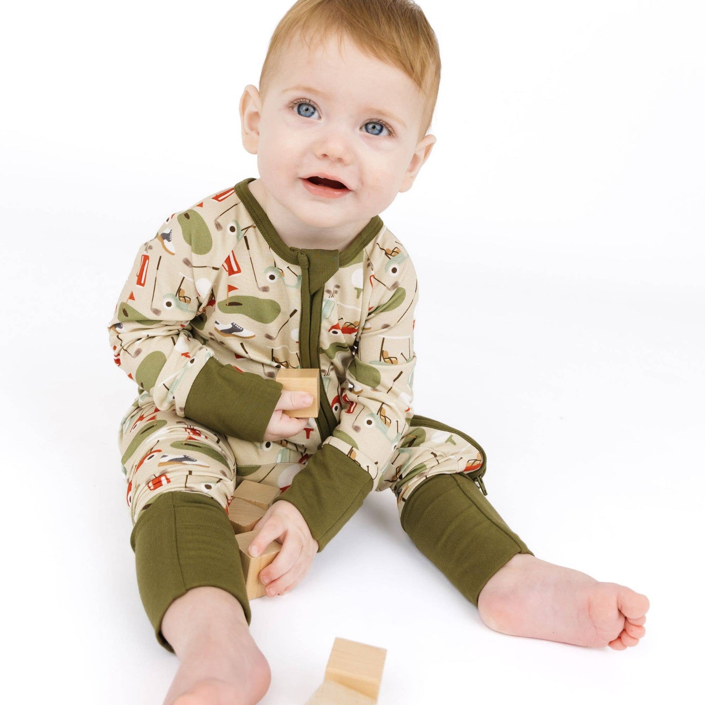 Tee Time Golf Bamboo Convertible Baby Pajamas