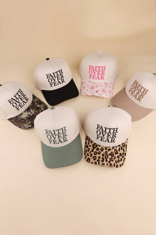 Faith Over Fear Two Tone Cotton Hat