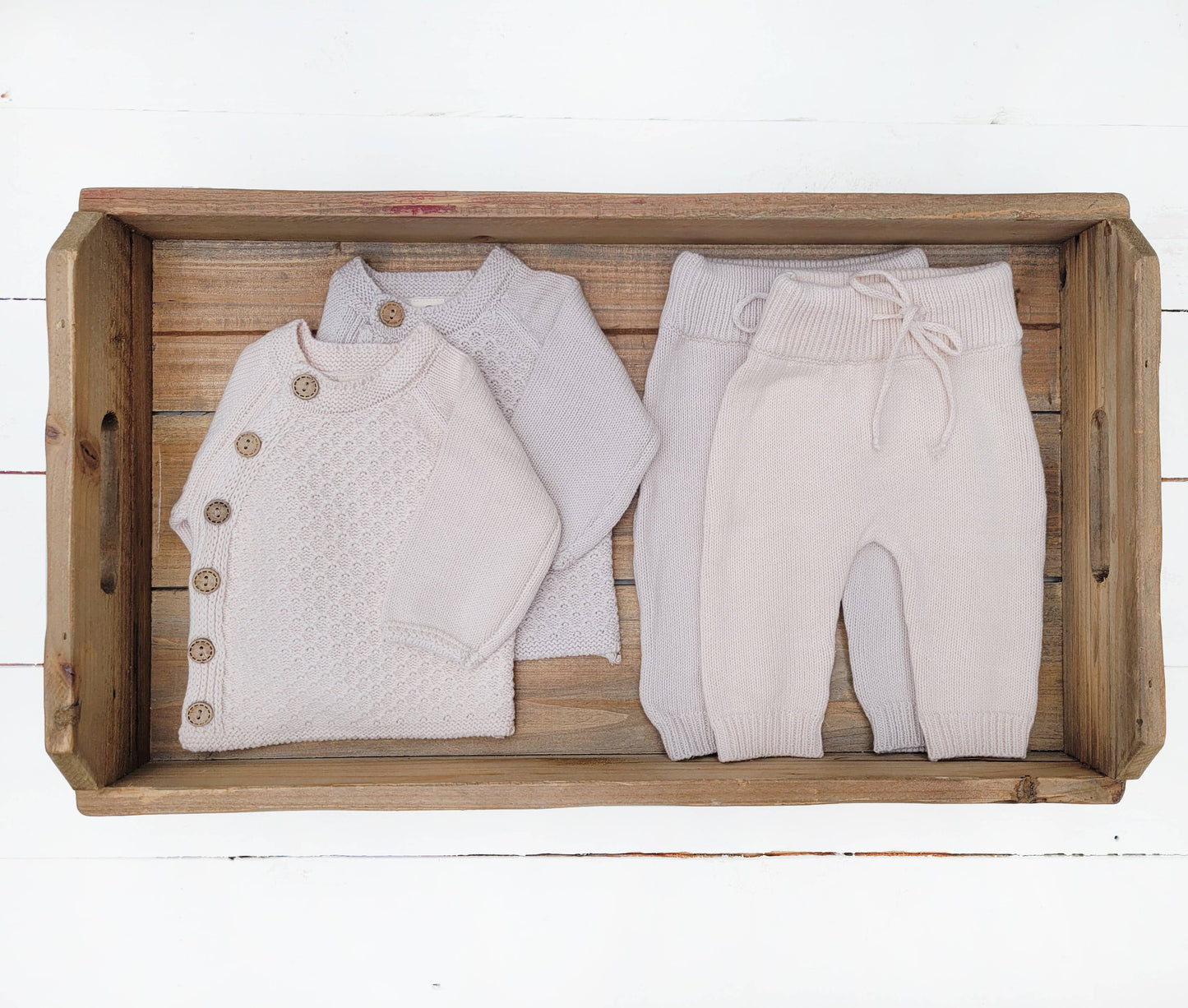 Noella Cotton Knit 2pc Shirt and pants Baby Outfit Set