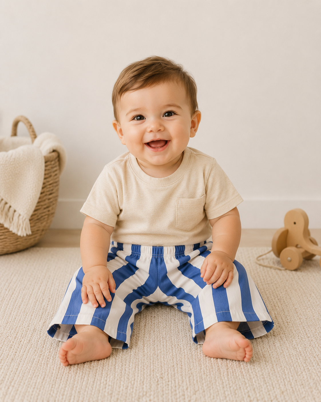 Blue wide leg Pant