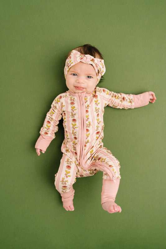 Vintage Floral Stripe Bamboo Sleeper