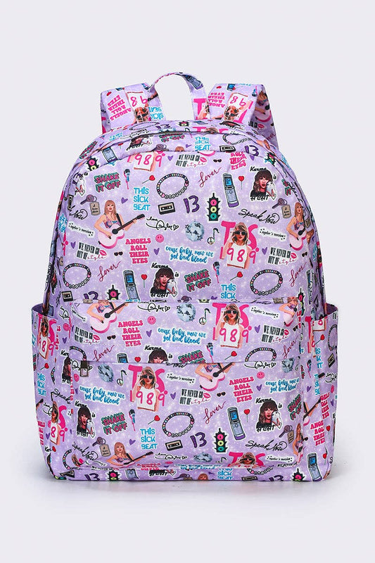 Taylor Swift Lavender Music Tour Kids Backpack