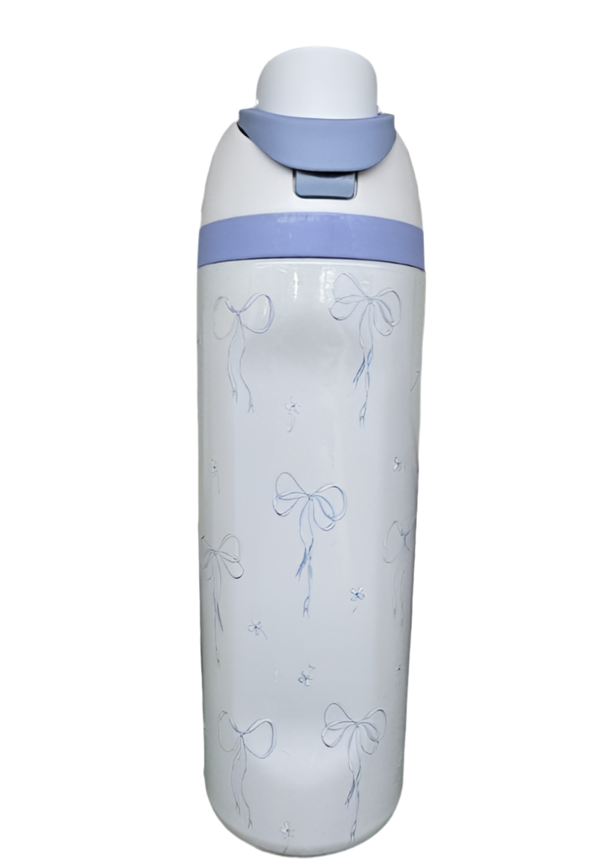 Blue Coquette Bow 20oz Insulated Tumbler