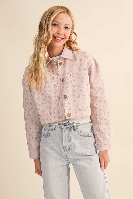TWEEN KIDS GIRLS CROPPED JACKET (7-14)