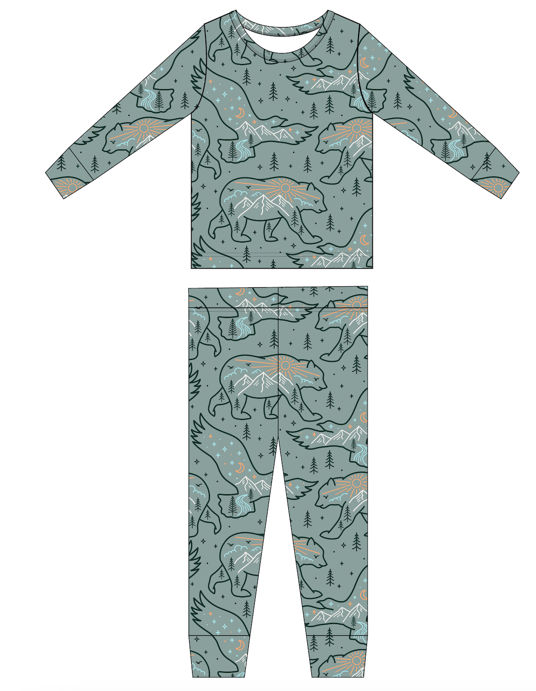 Kids Bamboo Pajamas - Bamboo Clothing- Cosmo Constellation