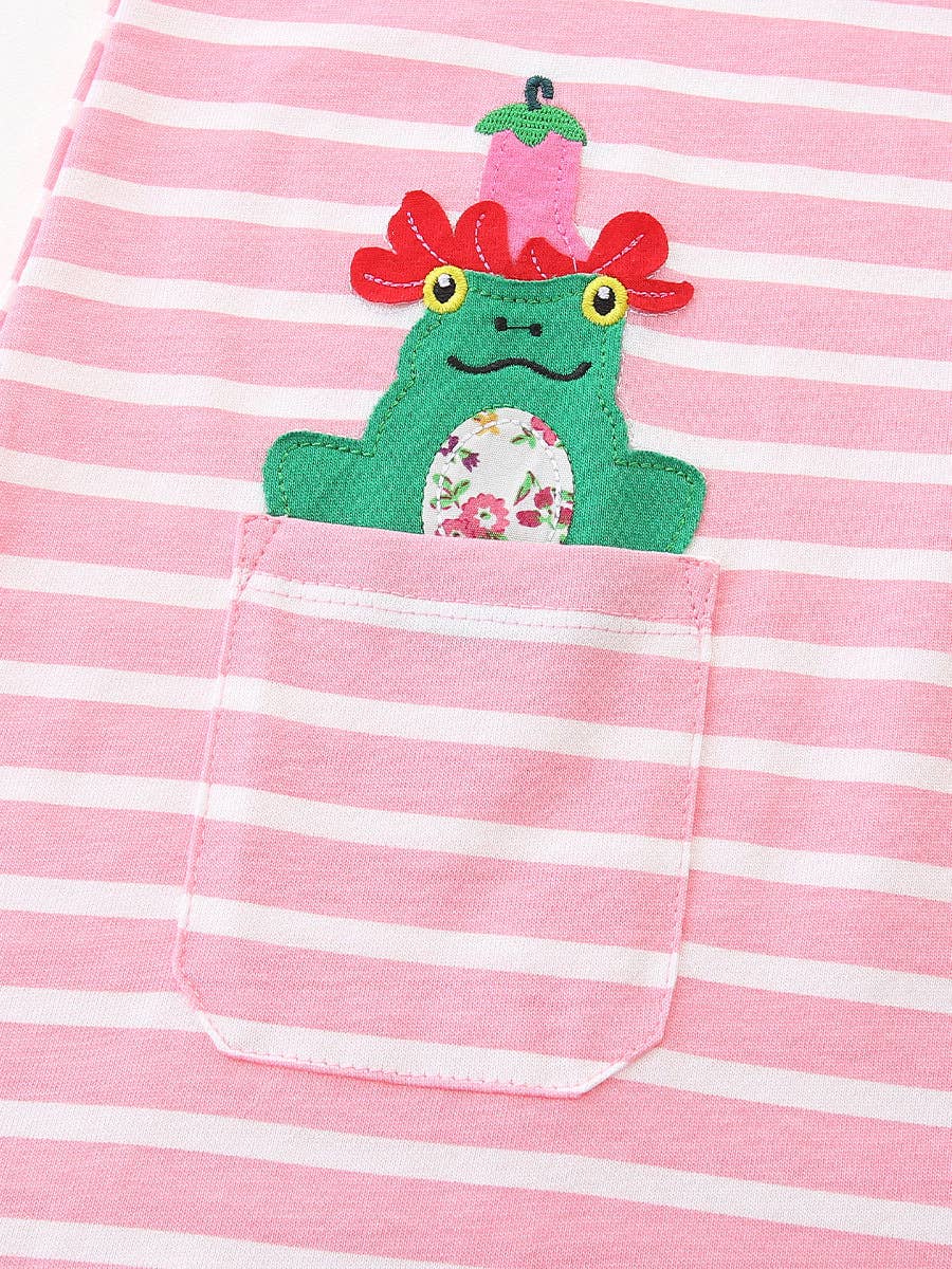 Puppy Embroidered Dress For Girls