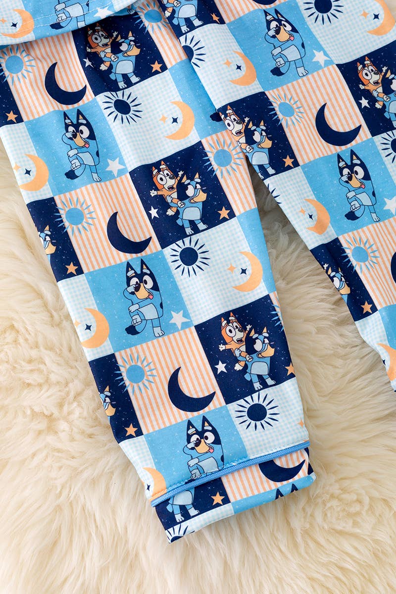 UNISEX BLUEY CHARACTER PRINTED PAJAMA SET