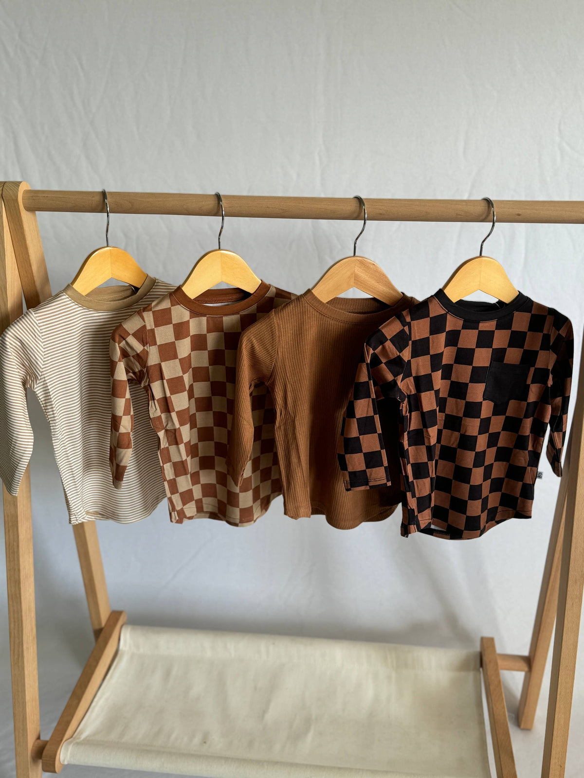 Black & Tan Checkered Pocket Long Sleeve