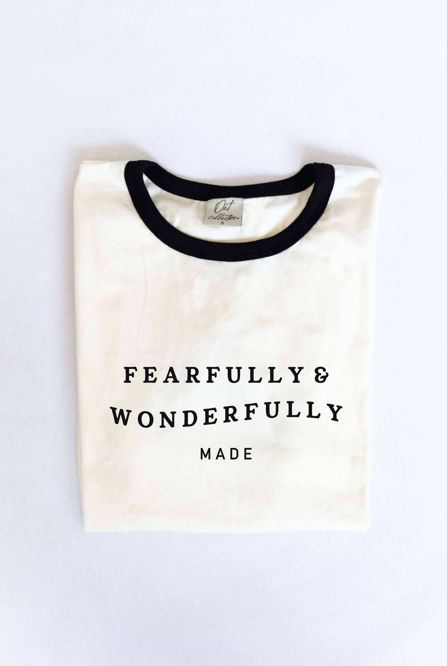 FEARFULLY AND WONDERFULLY MADE T-Shirt - Contrasting Collar