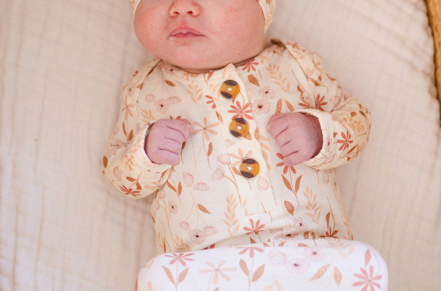 Knotted Baby Gown -  Wildflower