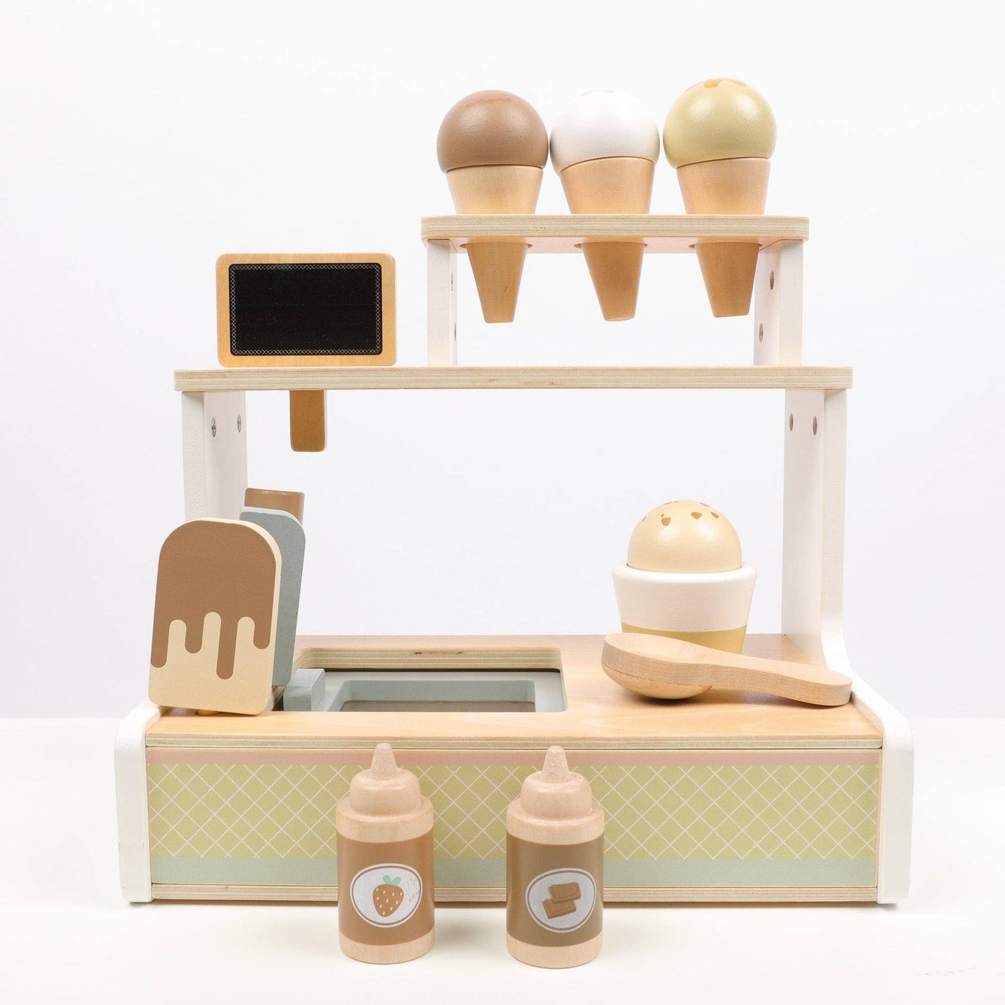 Wooden Ice Cream Shop Pretend Play Set – Montessori Toy 3+