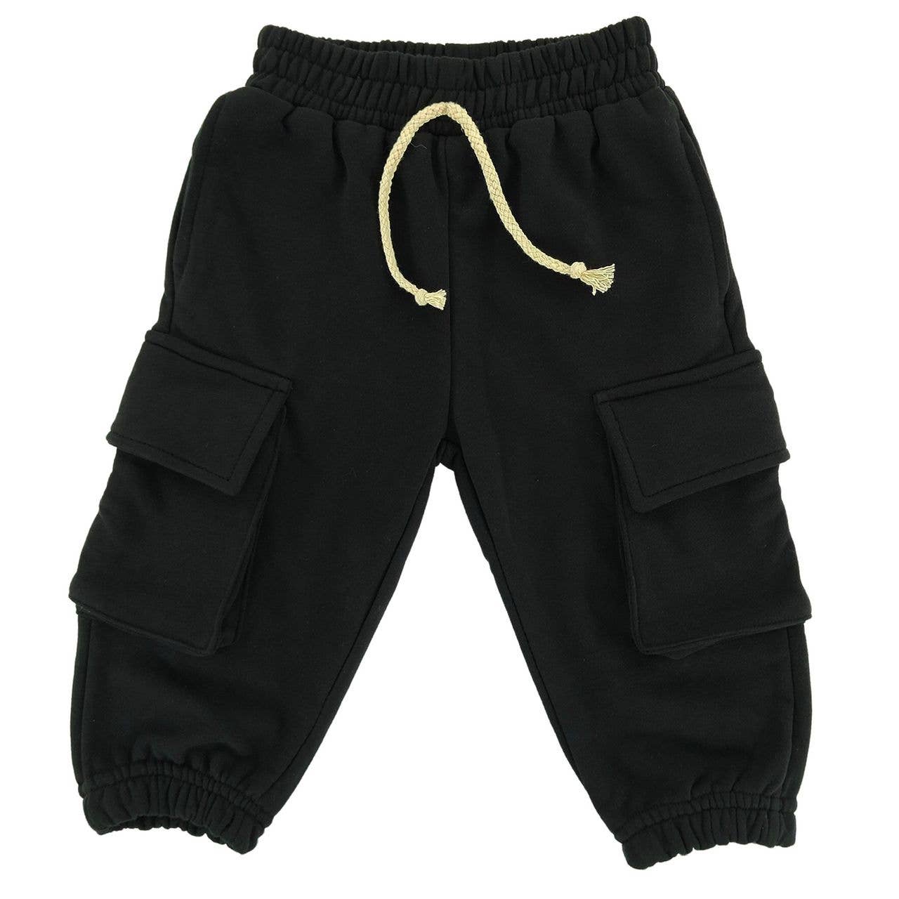 Black Cargo Joggers