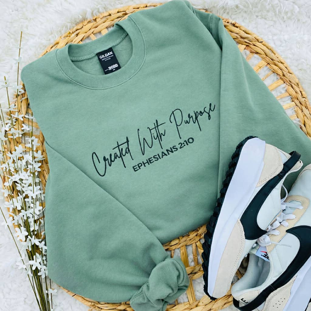 Embroidered Created with Purpose
