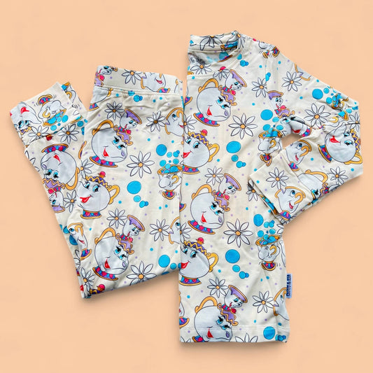 Tea pot bamboo 2 piece set pjs